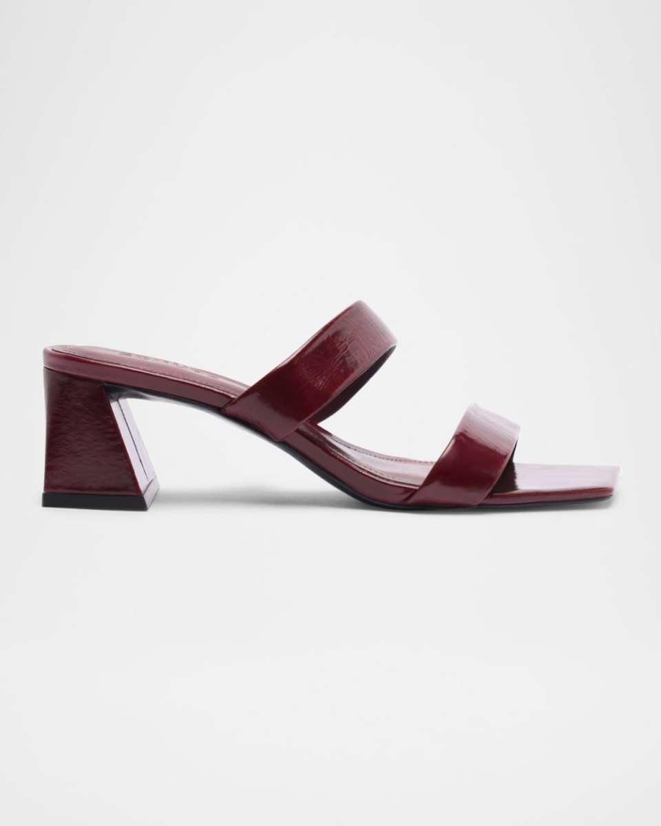 Chantal Patent Two-Band Slide Sandals